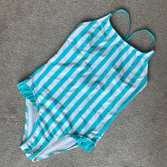 Cat & Jack Striped and Ruffled One-piece - Picture 2 of 6